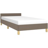  Okvir za krevet bez madraca smeđesivi 100 x 200 cm od tkanine | shoptok.hr