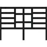  Uzglavlje za krevet crno 156 x 4 x 104 cm od masivne borovine | shoptok.hr