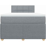  Krevet s oprugama i madrac svjetlosivi 120 x 200cm od tkanine | shoptok.hr