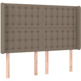 Maison Chic posteljno vzglavje - vzglavna omarica - nočna omarica z ušesi taupe 147x16x118/128 cm blago, (21708186) Cene