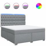 Maison Chic Box spring postelja - Vzmetna postelja z vzmetnico svetlo siva 180x200 cm blago SL5587, (21903837) | Shoptok.si
