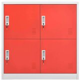  Omara s ključavnico 5 kosov siva in rdeča 90x45x92,5 cm jeklo, (20824622) | Shoptok.si