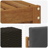  Set vanjskih sofa 11 pcs Prirodna i antracit Poliester | shoptok.hr