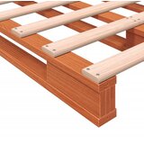  Krevet od paleta voštano smeđi 140x200 cm od masivne borovine | shoptok.hr