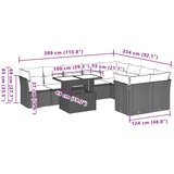 vidaXL 10-dijelni set vrtnih sofa s jastucima bež od poliratana | shoptok.hr