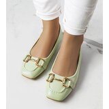 Gemre Green ballet flats with gold embellishment Iris | shoptok.hr
