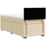  Krevet s oprugama i madracem krem 100 x 200 cm od tkanine | shoptok.hr