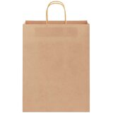  Papirnate vrećice 250 kom s ručkama smeđe 32x12x42 cm | shoptok.hr