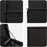  Set sofe 7 kom. Crna 234 x 234 x 85 cm Poli Rattan i čelik | shoptok.hr