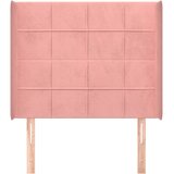  Uzglavlje s ušima ružičasto 103x16x118/128 cm baršunasto | shoptok.hr