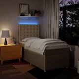  Krevet s oprugama i madracem krem 90 x 190 cm od tkanine | shoptok.hr