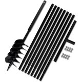 vidaXL Jeklen spiralni vrtalni sveder za zemljo z ročajem 150 mm z 9 m pod., (21366924) Cene