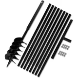 Jeklen spiralni vrtalni sveder za zemljo z ročajem 150 mm z 9 m pod., (21366924)