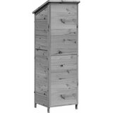  Vrtna Šupa Siva 59 x 56 x 176 cm Čvrsto drvo jele | shoptok.hr