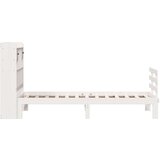 vidaXL Krevet s regalom za knjige bez madraca bijeli 75x190cm borovina | shoptok.hr