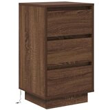 vidaXL Nočna omarica z LED svetili rjavega hrasta 38x34x65 cm | Shoptok.si