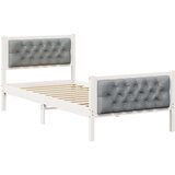  Okvir za krevet Svijetlo siva 90 x 200 cm tkanina | shoptok.hr
