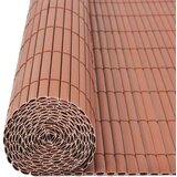 vidaXL dvostrana vrtna ograda PVC 90 x 300 cm smeđa | shoptok.hr