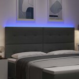  LED glava kreveta s LED trakama Tamno siva 200 cm tkanina | shoptok.hr