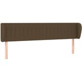  Uzglavlje s ušima tamnosmeđe 203x23x78/88 cm od tkanine | shoptok.hr