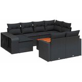  11-dijelni set vrtnih sofa od poliratana s jastucima crni Crna 65.5 x 62 x 69 cm | shoptok.hr