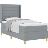 vidaXL Tvrdi krevet s madracem svijetlo sivi 80x200 cm tkanina | shoptok.hr