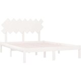  Posteljni okvir bel 140x190 cm trden les, (20647439) | Shoptok.si