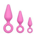 EasyToys - Anal Collection Pink Buttplugs With Pull Ring - Set