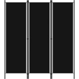 vidaXL Sobna pregrada s 3 panela crna 150 x 180 cm Cijene