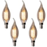 LUEDD Komplet 5 E14 zatemnitvenih LED žarnic BXS35 Smoke 4W 300 lm 2200K Cene