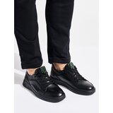 Shelvt Men's black lace-up sports shoes | shoptok.hr
