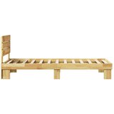  Okvir kreveta uzglavljem bez madraca 75x190 cm puno drvo hrast | shoptok.hr