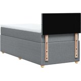 vidaXL Box spring postelja z vzmetnico svetlo siva 90x190 cm blago | Shoptok.si