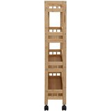  Kuhinjska Kolica s Kotačima Prirodna 60 x 18 x 97 cm Bambus | Eponuda.com