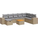 vidaXL 9-dijelni set vrtnih sofa s jastucima bež od poliratana | shoptok.hr