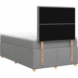  Boxspring krevet s madracem Svjetlosiva 120 x 190 cm Tkanina | shoptok.hr