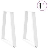  Noge za blagovaonski stol V-oblik 2 kom Bijele 50x(72-73,3) cm Čelik | shoptok.hr