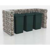  Gabionska ograda za tri kante za otpad od čelika 250x100x120 cm | shoptok.hr