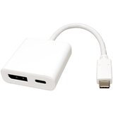 Roline 12.03.3221 USB-C/Mini-DisplayPort adapterski kabel [1x moški konektor USB-C - 1x ženski konektor DisplayPort, USB-C vtičnica (power delivery)], (20426487) | Shoptok.si