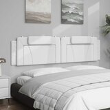  Jastuk za uzglavlje Viana bijeli 200 cm od umjetne kože | shoptok.hr