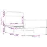 vidaXL Posteljni okvir brez vzmetnice 100x200 cm sonoma hrast inž. les | Shoptok.si
