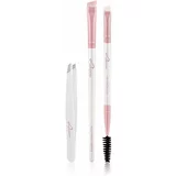 Luvia Cosmetics Prime Vegan Brow Kit set za oblikovanje obrva Candy (Pearl White / Rose) 3 kom