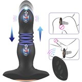Aixiasia Roy - bežični, radio push analni vibrator (crni) | shoptok.hr