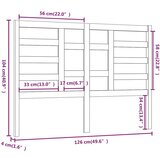  Uzglavlje za krevet boja meda 126 x 4 x 104 cm masivna borovina | shoptok.hr