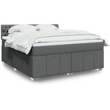 vidaXL Box spring postelja z vzmetnico temno siva 180x200 cm blago | Shoptok.si