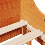 vidaXL Knjižna postelja brez vzmetnice vošč. rjava 120x200cm trden les | Shoptok.si
