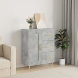 vidaXL Komoda betonsko siva 69,5x34x90 cm inženirski les | Shoptok.si