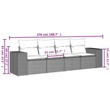  4-dijelni set vrtnih sofa s jastucima svijetlosivi poliratan | shoptok.hr