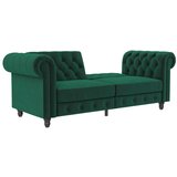 Støraa Temno zelena žametna raztegljiva sedežna garnitura 236 cm Felix – | Shoptok.si