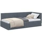  Kutni okvir kreveta Tamno siva 100 cm x 200 cm Baršun | shoptok.hr
